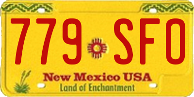 NM license plate 779SFO