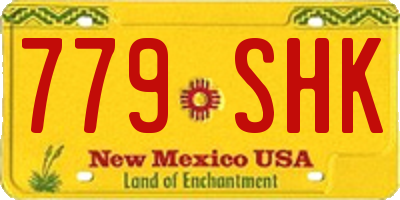 NM license plate 779SHK