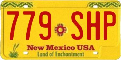 NM license plate 779SHP