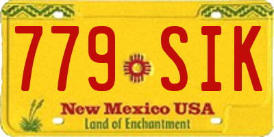 NM license plate 779SIK