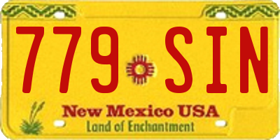 NM license plate 779SIN
