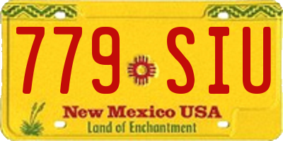 NM license plate 779SIU