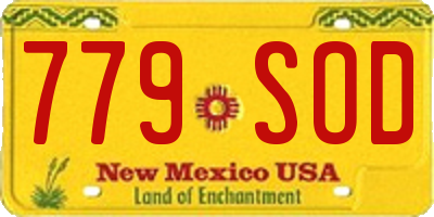 NM license plate 779SOD
