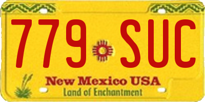 NM license plate 779SUC