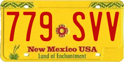 NM license plate 779SVV