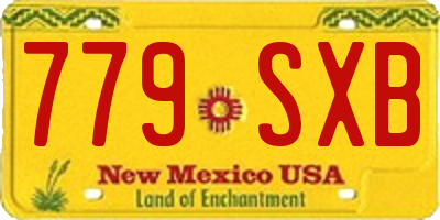 NM license plate 779SXB