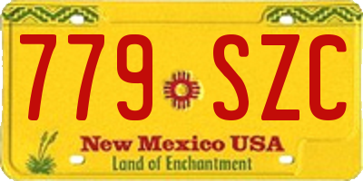 NM license plate 779SZC