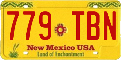 NM license plate 779TBN