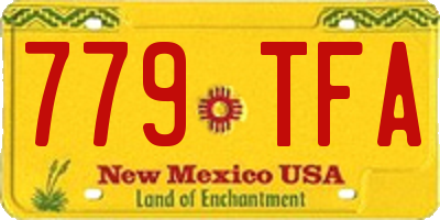 NM license plate 779TFA