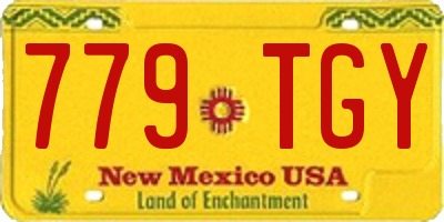 NM license plate 779TGY