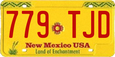 NM license plate 779TJD