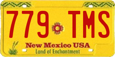 NM license plate 779TMS