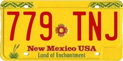 NM license plate 779TNJ