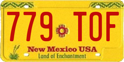 NM license plate 779TOF