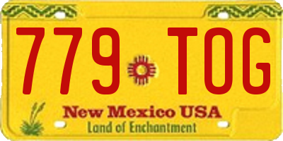 NM license plate 779TOG