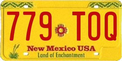 NM license plate 779TOQ