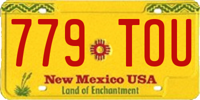NM license plate 779TOU