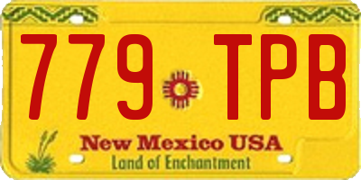 NM license plate 779TPB