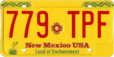 NM license plate 779TPF