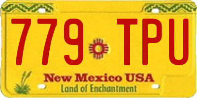 NM license plate 779TPU