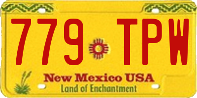 NM license plate 779TPW