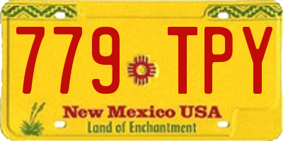NM license plate 779TPY