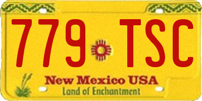 NM license plate 779TSC