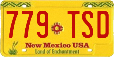 NM license plate 779TSD