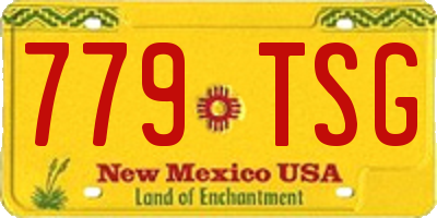 NM license plate 779TSG
