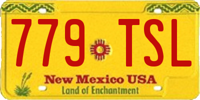 NM license plate 779TSL