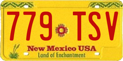 NM license plate 779TSV