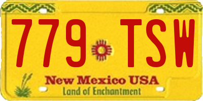 NM license plate 779TSW