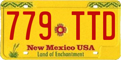 NM license plate 779TTD