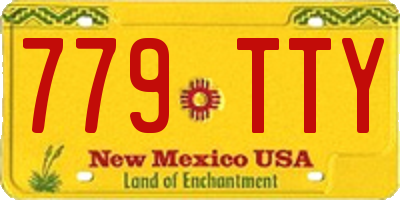 NM license plate 779TTY