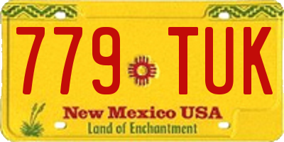 NM license plate 779TUK