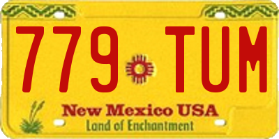NM license plate 779TUM