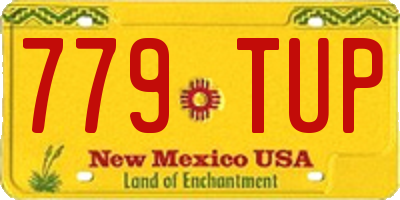 NM license plate 779TUP