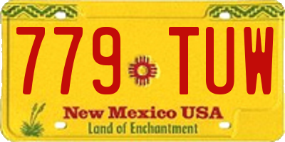 NM license plate 779TUW