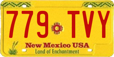 NM license plate 779TVY