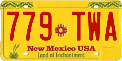 NM license plate 779TWA