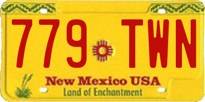 NM license plate 779TWN