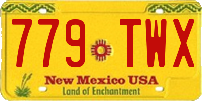 NM license plate 779TWX