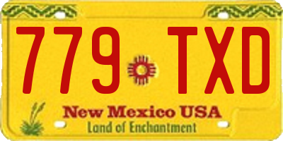 NM license plate 779TXD