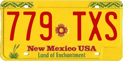 NM license plate 779TXS