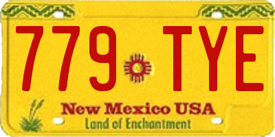 NM license plate 779TYE