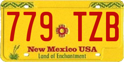 NM license plate 779TZB