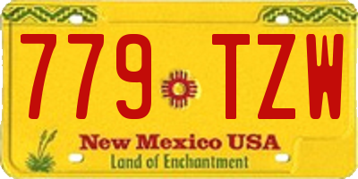 NM license plate 779TZW