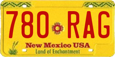 NM license plate 780RAG