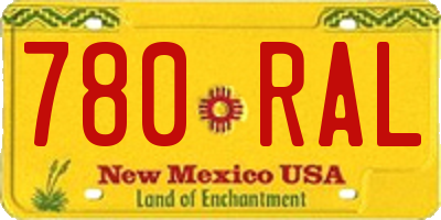 NM license plate 780RAL