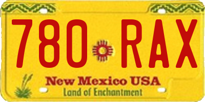 NM license plate 780RAX